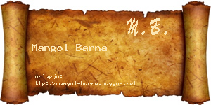 Mangol Barna névjegykártya